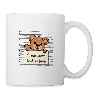 Bär lustiger Spruch humor Gefängnisbild - Tasse - Weiß - Rechts