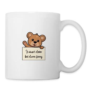 Bär lustiger Spruch humor Gefängnisbild - Tasse - Weiß - Rechts
