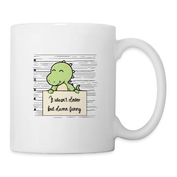 Dinosaurier lustiger Spruch humor Gefängnisbild - Tasse - Weiß - Rechts
