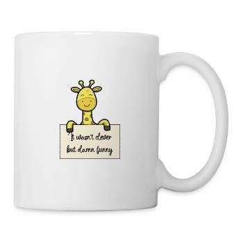 Giraffe lustiger Spruch humor Gefängnisbild - Tasse - Weiß - Rechts