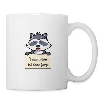 Waschbär lustiger Spruch humor Gefängnisbild - Tasse - Weiß - Rechts