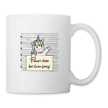 Einhorn lustiger Spruch humor Gefängnisbild - Tasse - Weiß - Rechts