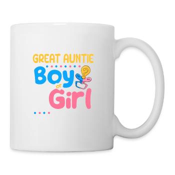 Rose ou bleu Grande tante t’aime meilleure tante - Mug blanc - blanc - Droite