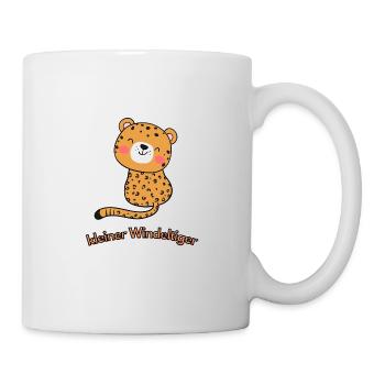 kleiner, süßer Windeltiger Baby Leopard / Tiger - Tasse - Weiß - Rechts