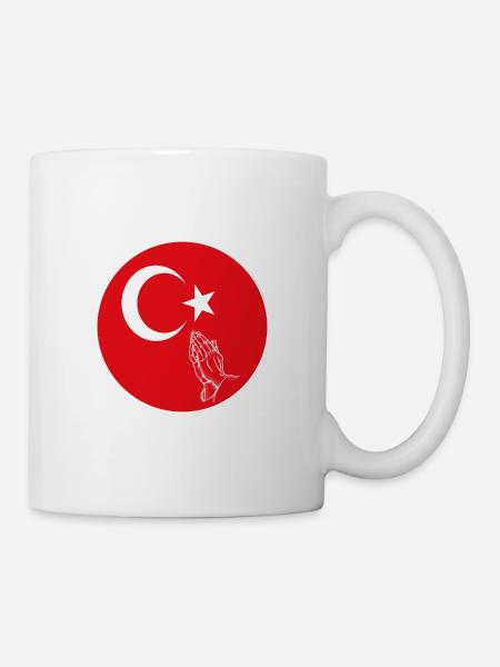 Erdbeben Türkei Flagge - Tasse - Weiß