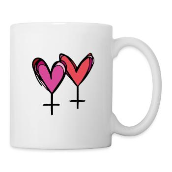 LGBT Homosexuelle Ehe Frauen - Tasse - Weiß - Rechts