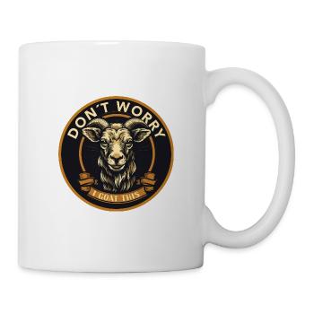Ne vous inquiétez pas, je GOAT cet humour Drôles dictons - Mug blanc - blanc - Droite