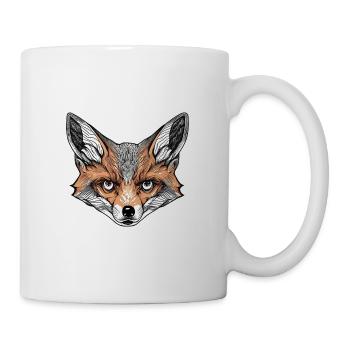 Fuchs mit tiefem Blick - Tasse - Weiß - Rechts