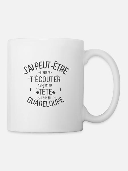 Dans ma Tête je suis En Guadeloupe - Mug blanc - blanc