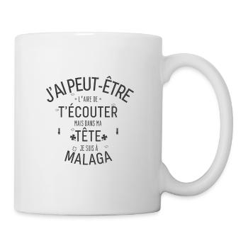Dans ma Tête je suis à Malaga - Mug blanc - blanc - Droite