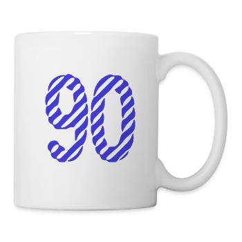 90. 90 ANS. 90e ANNIVERSAIRE. ANNIVERSAIRE 90 ANS. - Mug blanc - blanc - Droite