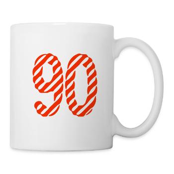 90. 90 ANS. 90e ANNIVERSAIRE. ANNIVERSAIRE 90 ANS. - Mug blanc - blanc - Droite