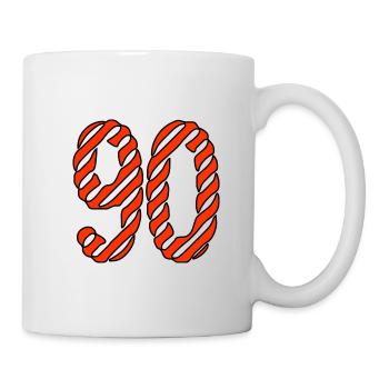 90. 90 YEARS. 90TH ANNIVERSARY. 90TH ANNIVERSARY. - Mug - white - Right