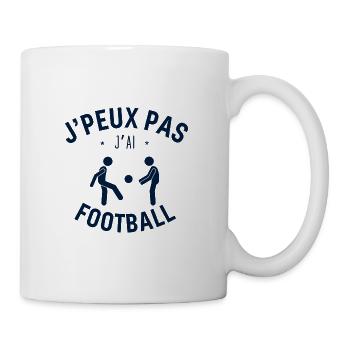 J peux pas j ai Football - Mug blanc - blanc - Droite
