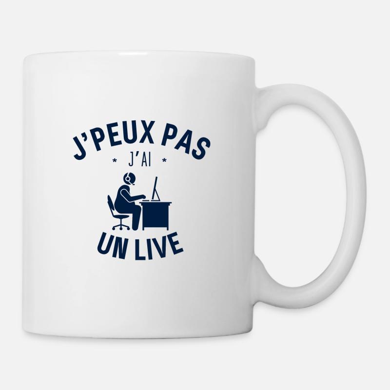 J Peux Pas J Ai Un Live - Mug blanc - blanc