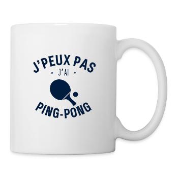 J peux pas j ai Ping pong - Mug blanc - blanc - Droite