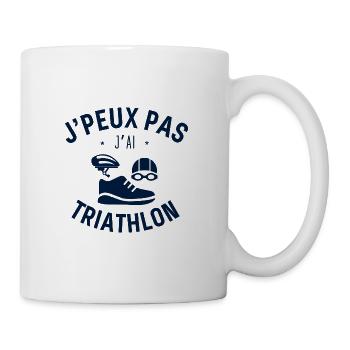 J peux pas j ai Triathlon - Mug blanc - blanc - Droite