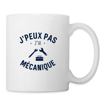 J peux pas j ai mécanique - Mug blanc - blanc - Droite