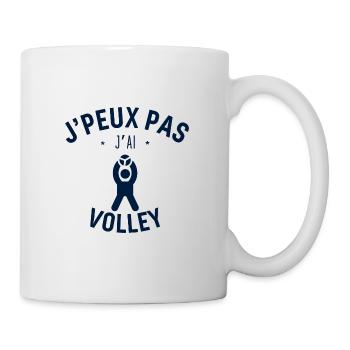 Ich kann nicht Volleyball spielen - Tasse - Weiß - Rechts