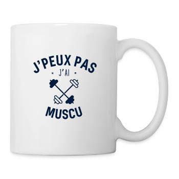 J peux pas j ai muscu - Mug blanc - blanc - Droite