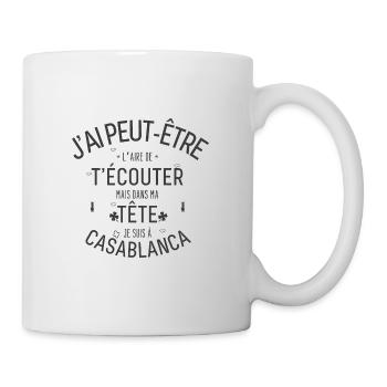 Dans ma Tête je suis à Casablanca - Mug blanc - blanc - Droite