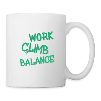 work climb balance - Tasse - Weiß - Rechts