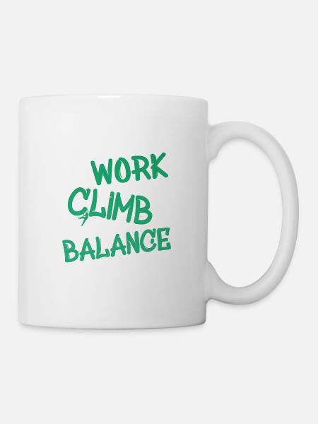 work climb balance - Tasse - Weiß
