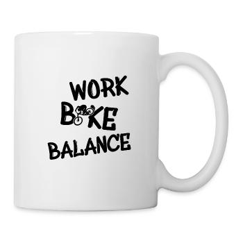 Biken, Fahrrad, BMX, Mtb, E-Bike - Tasse - Weiß - Rechts