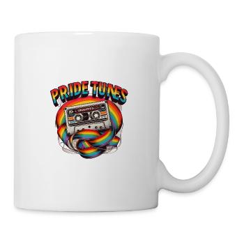 Cassette arc-en-ciel rétro Pride Tunes - Mug blanc - blanc - Droite