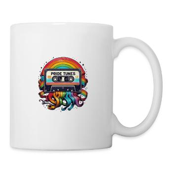 Conception de cassette arc-en-ciel Pride Tunes - Mug blanc - blanc - Droite