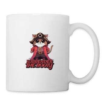 Chat pirate Donne-moi les trésors - Mug blanc - blanc - Droite