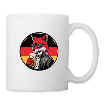 Fuchs Bier Geschenk - Tasse - Weiß - Rechts