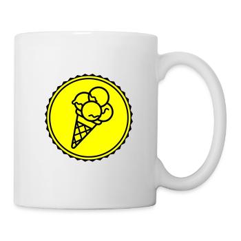 Eicreme Eis Icon - Tasse - Weiß - Rechts