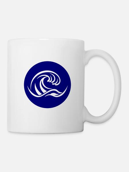 Welle Meer Symbol Wasser - Tasse - Weiß