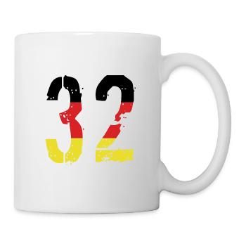 Maillot 32 Numéro Allemagne - Mug blanc - blanc - Droite