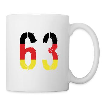 63 Zahl Deutschland Trikot - Tasse - Weiß - Rechts