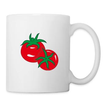 Rote frische Tomaten - Tasse - Weiß - Rechts
