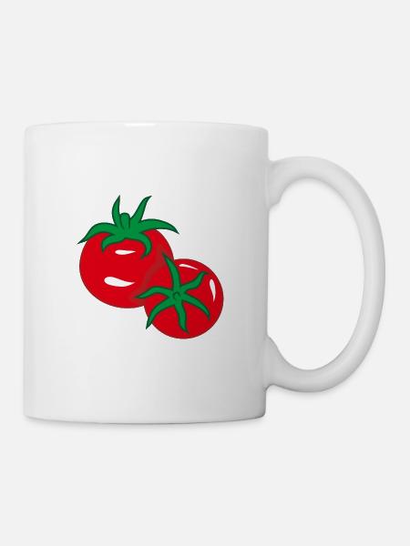 Red fresh tomatoes - Mug - white