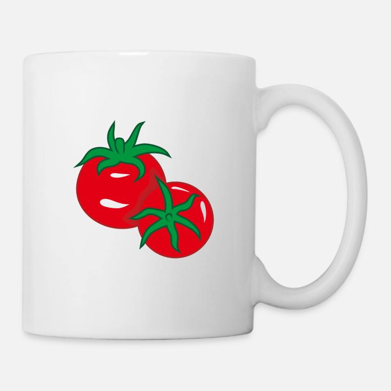 Red fresh tomatoes - Mug - white