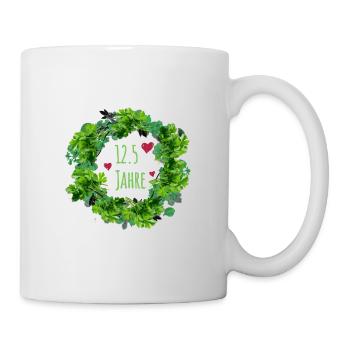 Petersilienhochzeit, Ehejubiläum, Hochzeitstag,Kra - Tasse - Weiß - Rechts