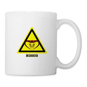 Attention aux morsures ! - Mug blanc - blanc - Droite