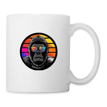 Gorilla Comic Cool Sommer - Tasse - Weiß - Rechts