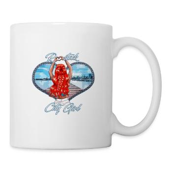 Fille de la ville de Rostock aux cheveux roux - Mug blanc - blanc - Droite