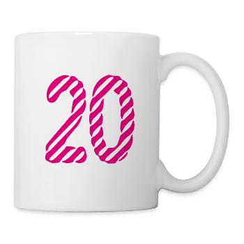 20. 20th ANNIVERSARY. 20 YEARS ANNIVERSARY. 20 YEARS. - Mug - white - Right
