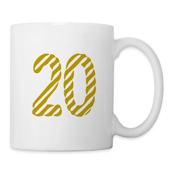 20. 20e ANNIVERSAIRE. ANNIVERSAIRE 20 ANS. 20 ANS. - Mug blanc - blanc - Droite