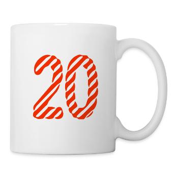 20. 20e ANNIVERSAIRE. ANNIVERSAIRE 20 ANS. 20 ANS. - Mug blanc - blanc - Droite