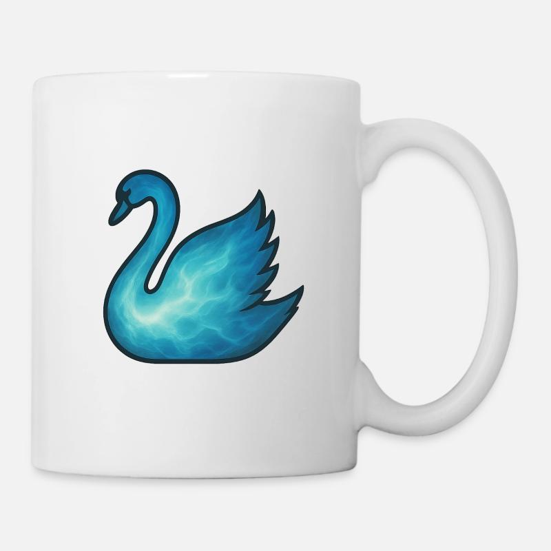Seelentier und Wächterwesen: Schwan - Tasse - Weiß