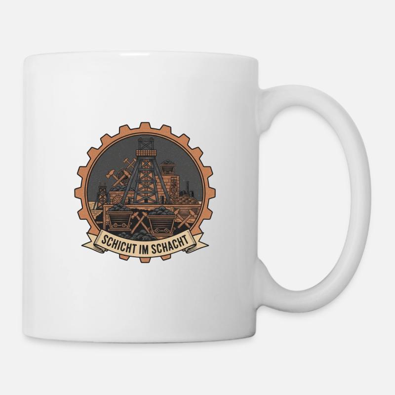 Shift in the Mine Badge Shaft - Mug - white