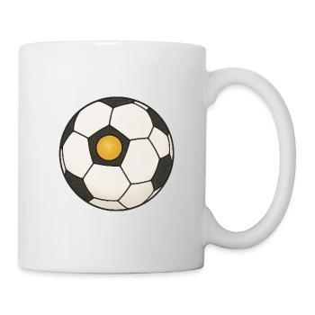 Football with a golden dot - Mug - white - Right