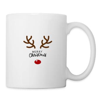 Rentier-Weihnachten Frohe Weihnachten - Tasse - Weiß - Rechts